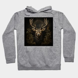 Dark Cottagecore Deer Head Hoodie